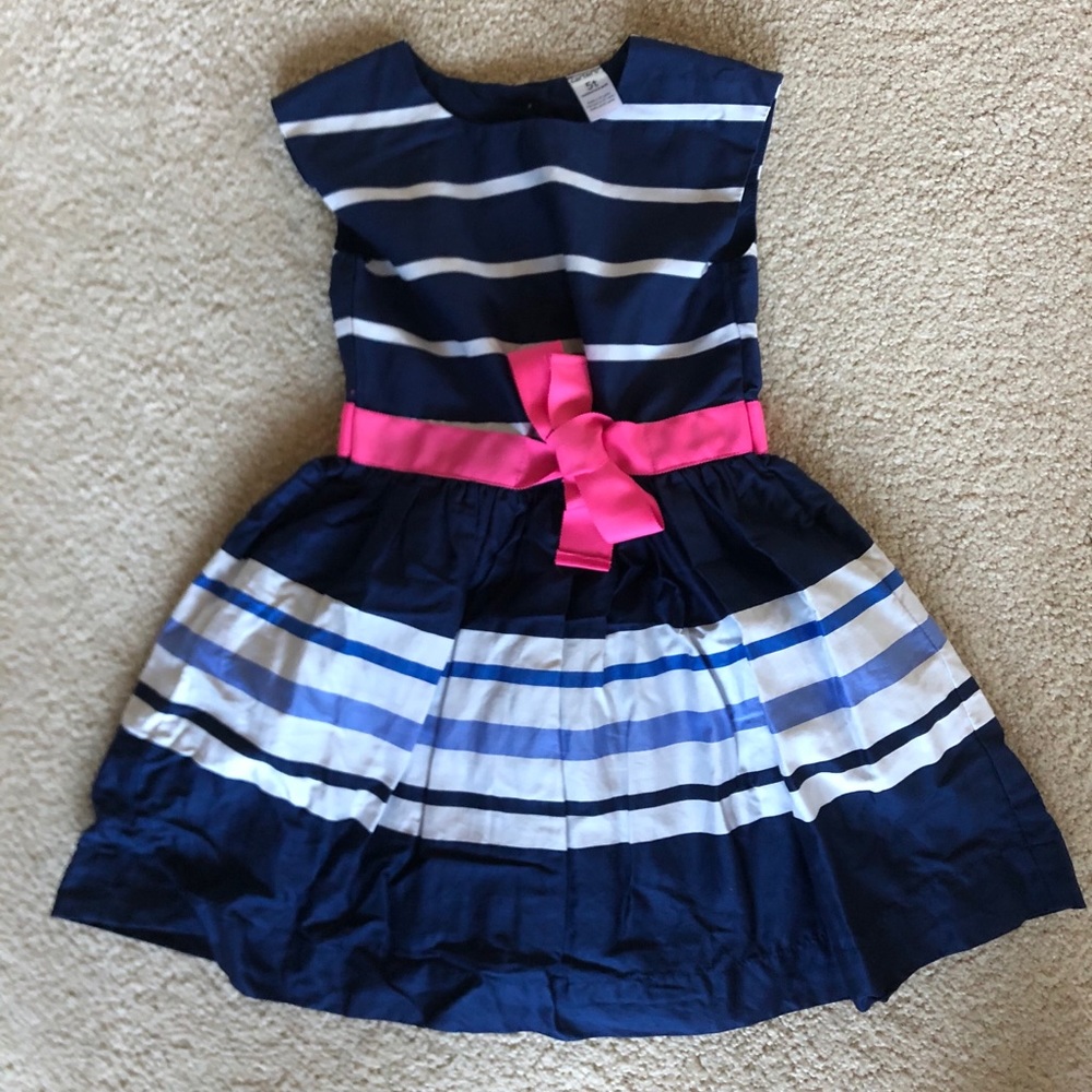 Navy Striped Dress